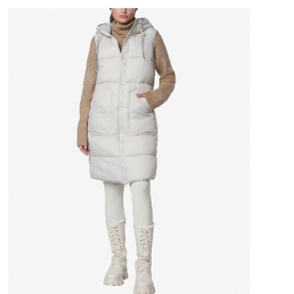 ANDREW MARC Women' Kerr Horizontal Rail Quilted Matte Shell Puffer Vest Jacket S - Picture 1 of 15